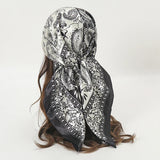 Summer Concert Silk Satin Head Scarf