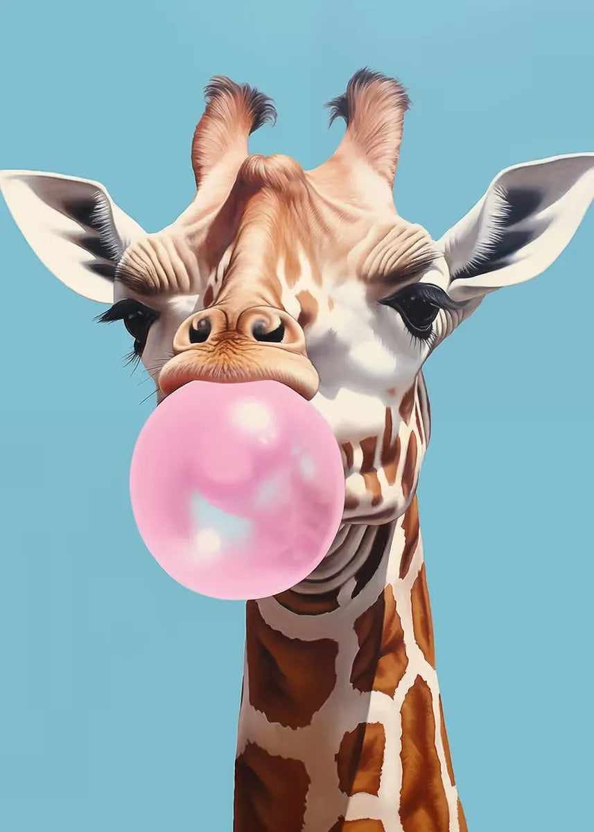 Colorful Funny Animal Blowing Posters