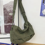 Y2K Large Canvas Messenger Bag