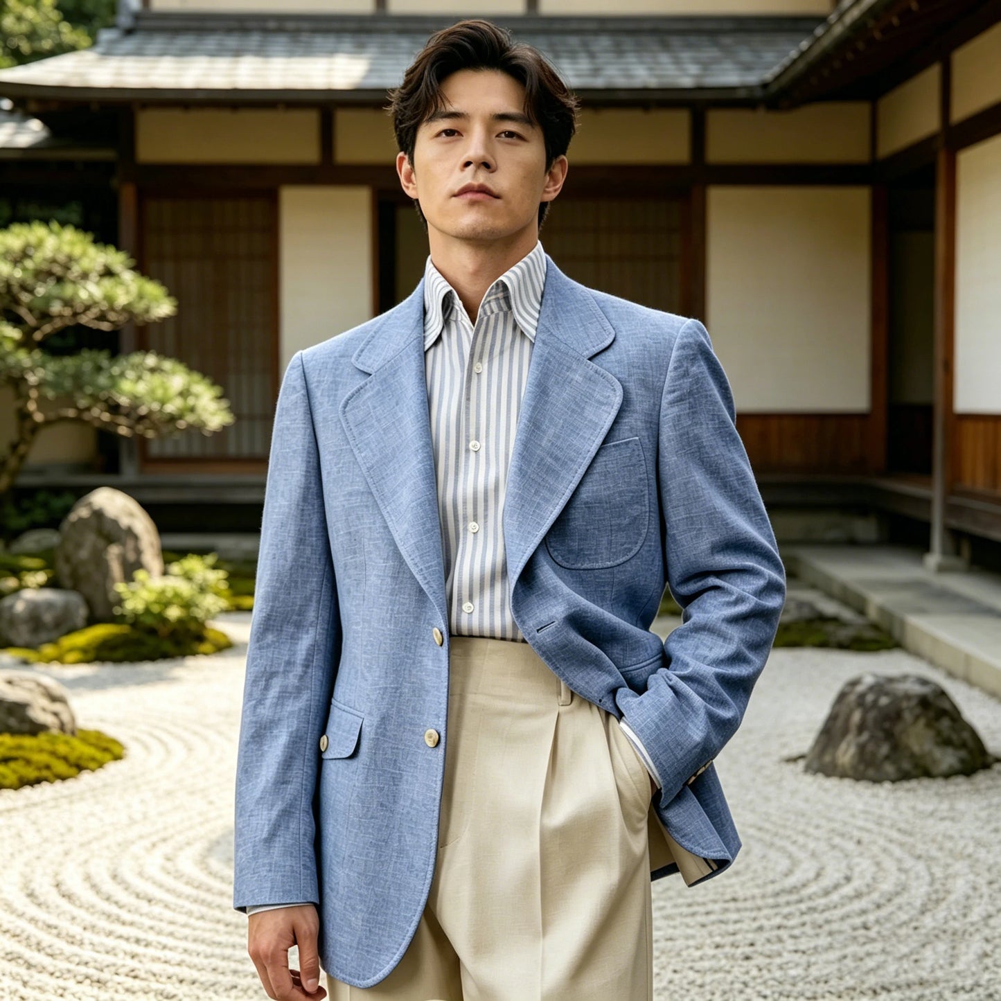 Men's Linen Casual Blazer