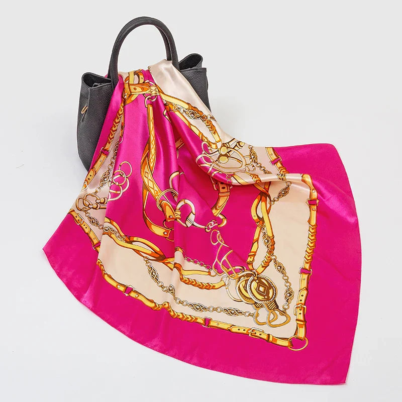 Summer Concert Silk Satin Head Scarf