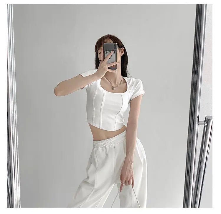 Spicy Desire Pure Cotton Slim Fit Crop Top