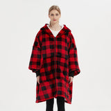 Lazy blanket Hooded Couple Zipper Pyjamas