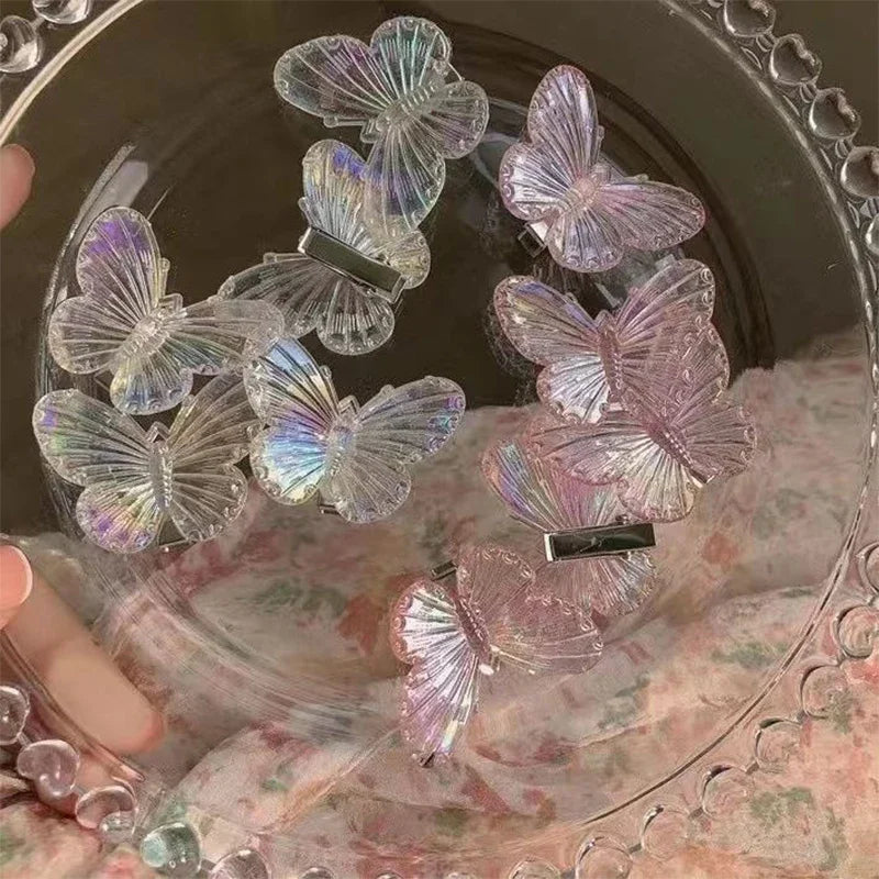 Colorful Butterflies Soft Girl Hairpins