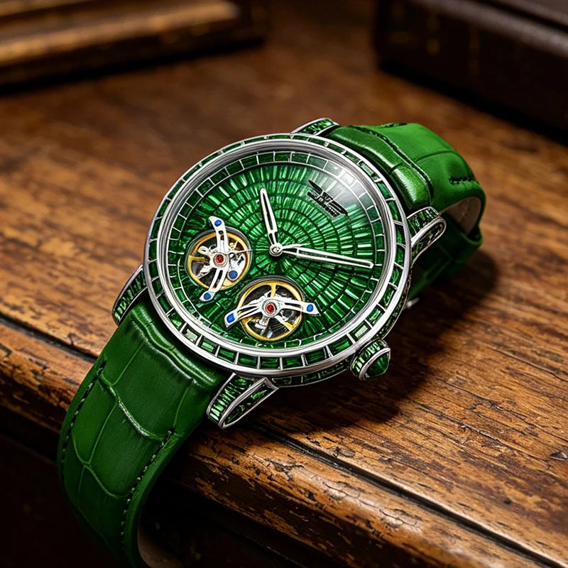 Luxury Double Flying Wheel Watch
