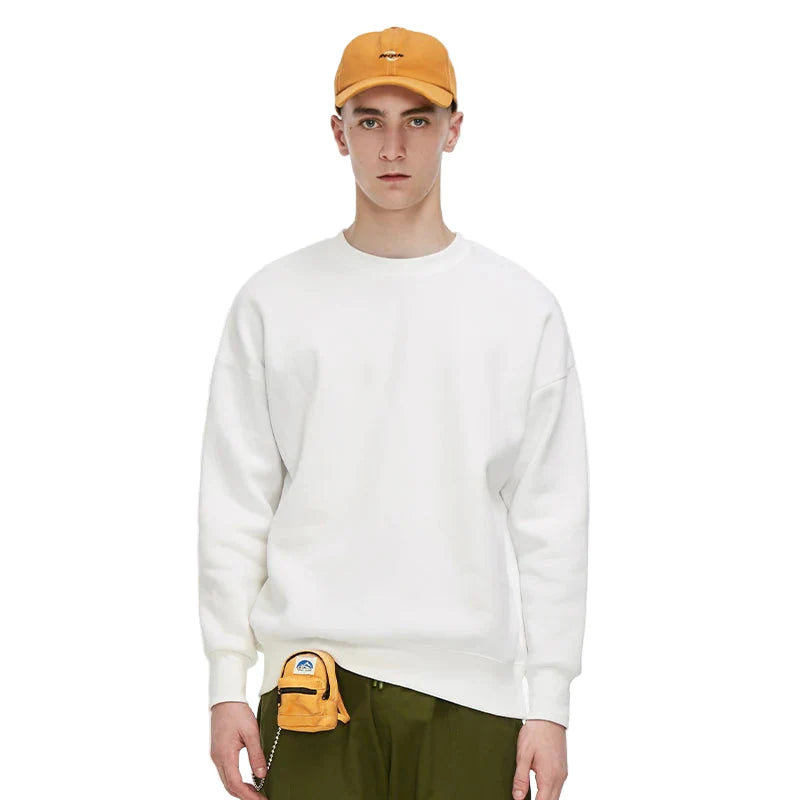 Basic Thick Fleece Crew Neck Sweater