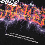 T-Shirt mit Blitz- und Buchstabenprint