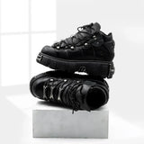 Gothic Platform Leather Sneakers