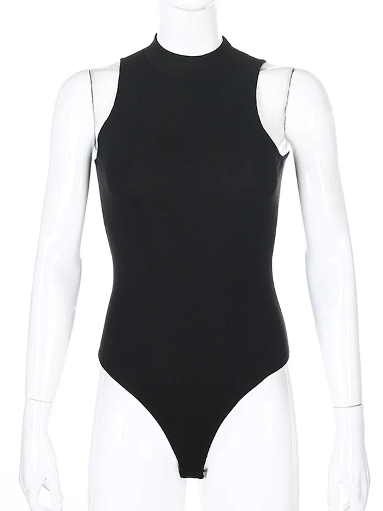 Sexy Black Solid Jumpsuit