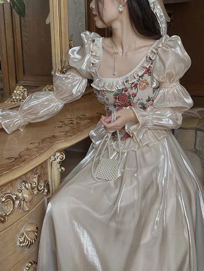 Maxikleid im französischen Landhausstil