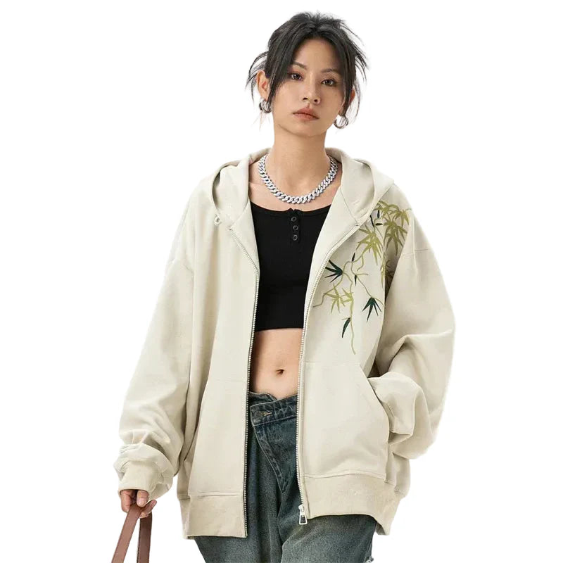 Soft Girl Zip-Up Oversize Hoodie