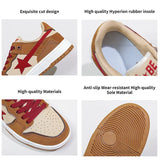 School Retro Multicolor Star Sneakers for Couples