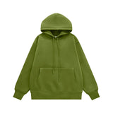 Sudadera con capucha gruesa de color liso