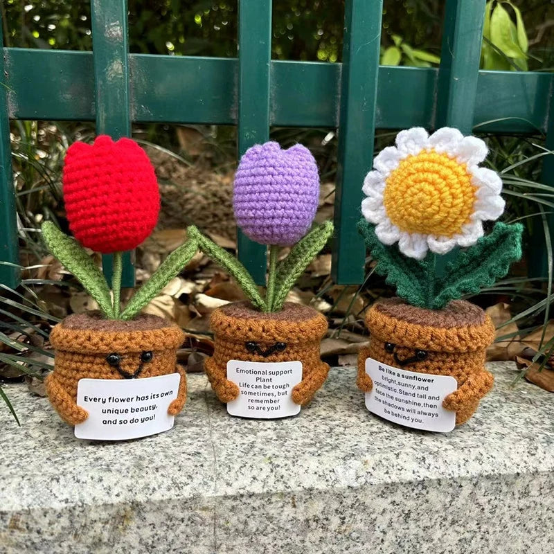 Crochet Handmade Knitted Tulip Flowers