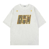 Loose Fit Letter Embroidery T-Shirt