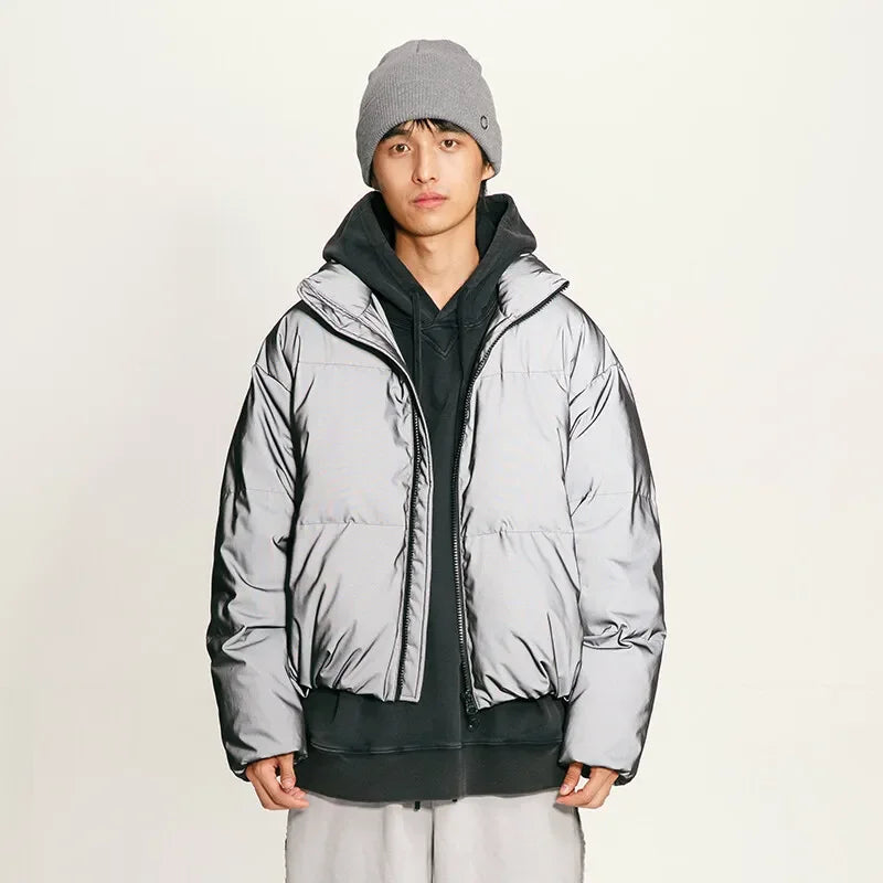 Winter Down Reflective Puffer Jacket