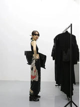 Black Tie Dye Split Skirts