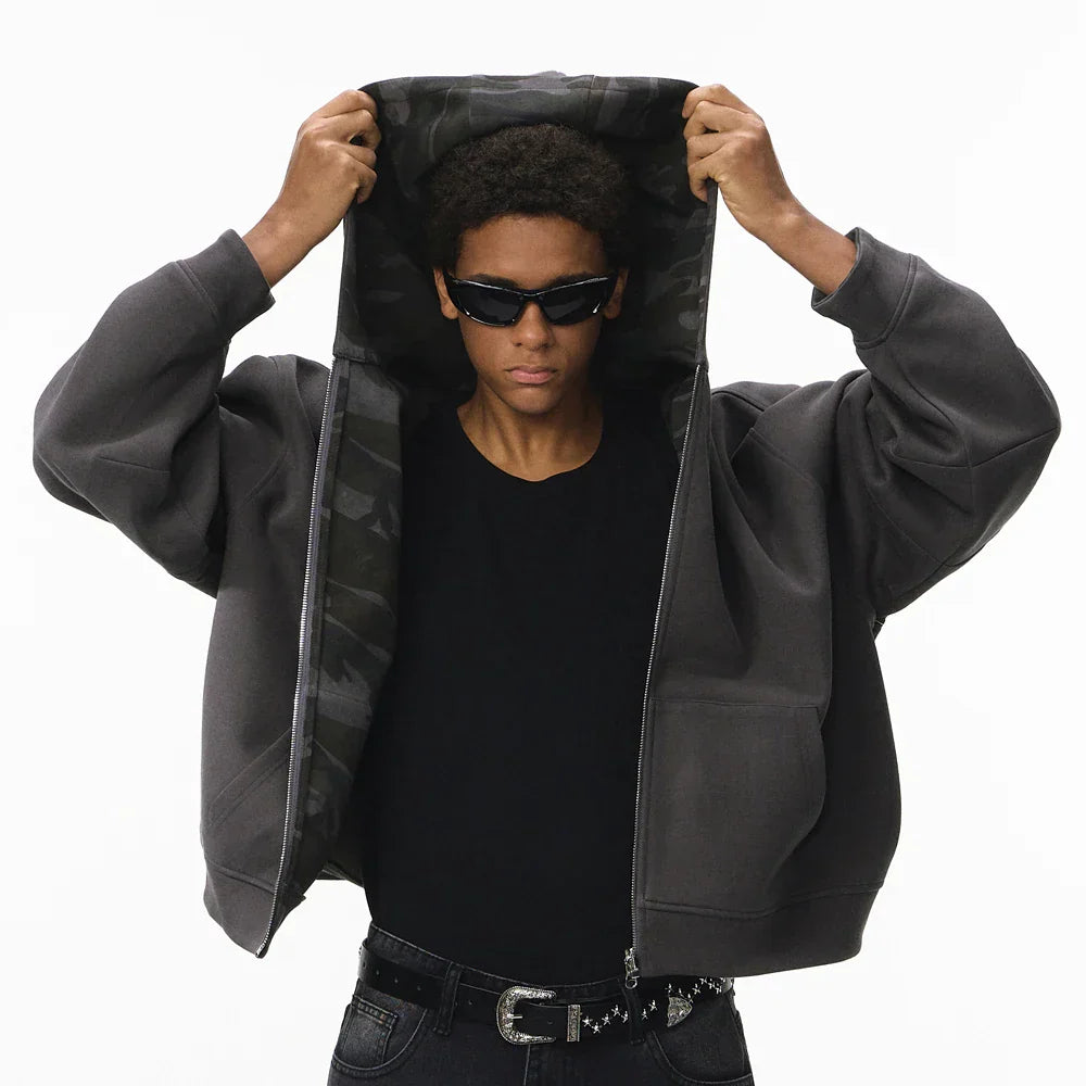 Camo Reversible Zip-Up Hoodie
