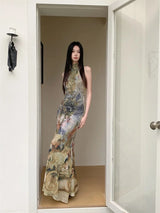 Renaissance Oil Painting Maxi Dress