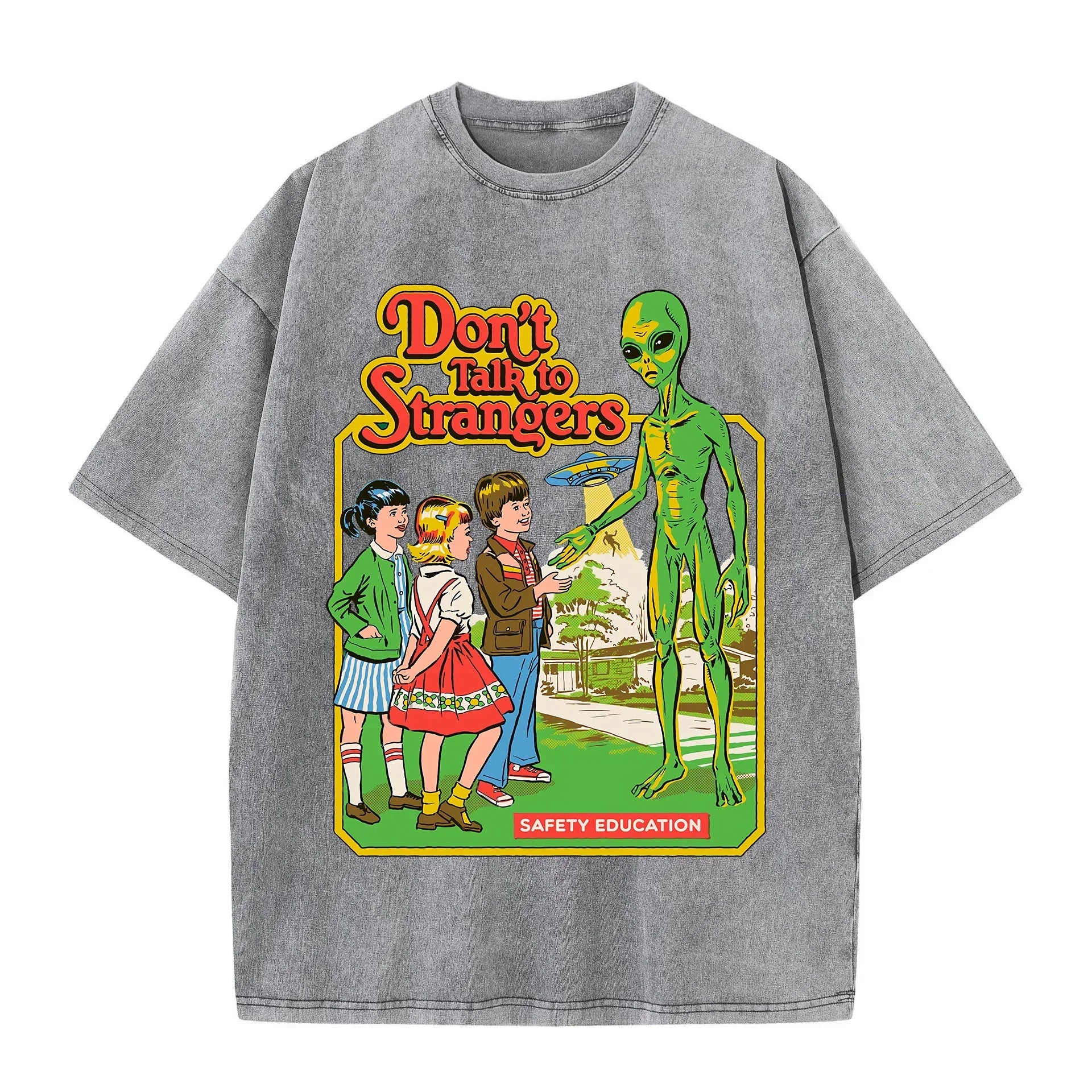 Alien Cartoon Casual T-shirt
