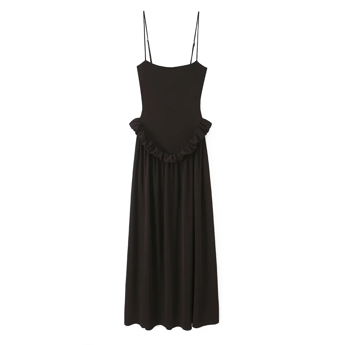 Elegant Dark Brown Maxi Dress