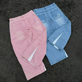Y2K Splicing Stickerei Jeans