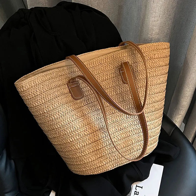Large Basket Shape Shoulder Bag