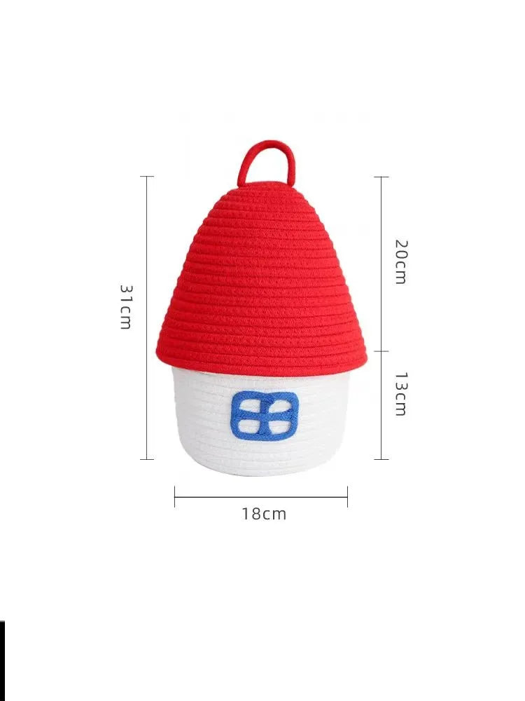 Kawaii House-Shaped Storage Basket