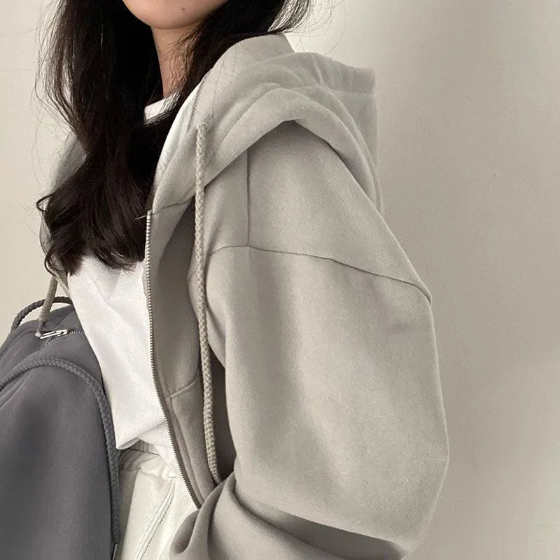 Y2K Oversized Loose Zip Hoodie
