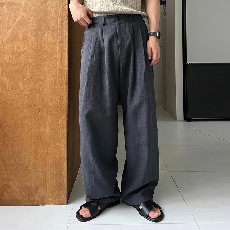 Japanese Style Draped Wide Leg Pants