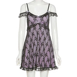 Minivestido Coquette drapeado con corte en A
