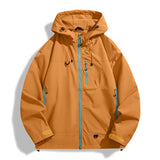 Solid Color Waterproof High Collar Windbreaker Jacket
