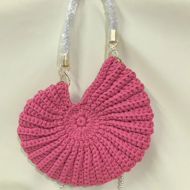 Creative Conch Handmade Crochet Shoulder Bag