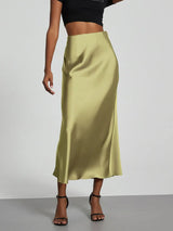 Y2K Chic High Waist Satin Party Skirt