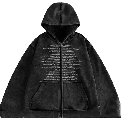 Y2K Cozy Zipper Oversized Hoodies Shirt