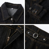 Cowgirl Black Denim Two-Piece Set