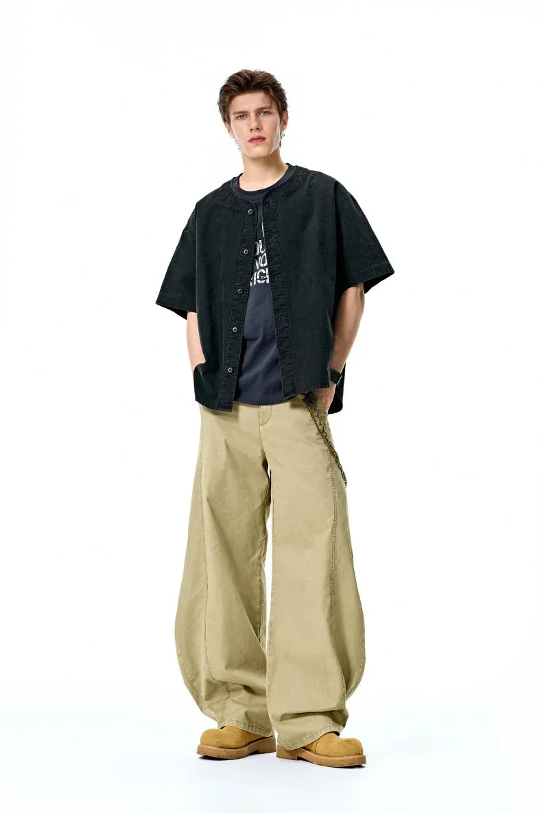 Vintage Casual Washed Cargo Pants