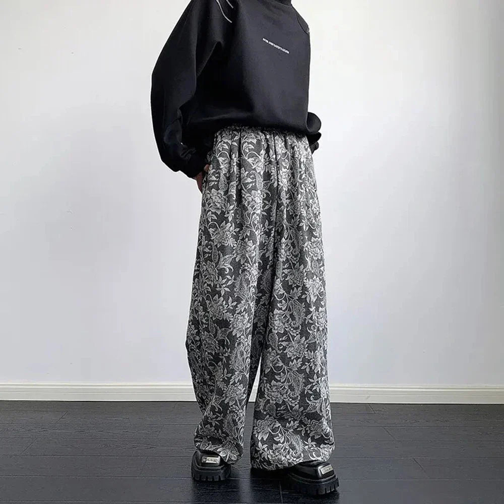 Weird Core Flower Print Pants