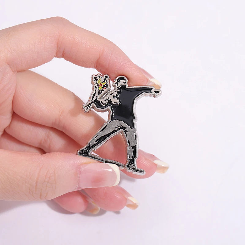 Classic Banksy Art Design Brooch