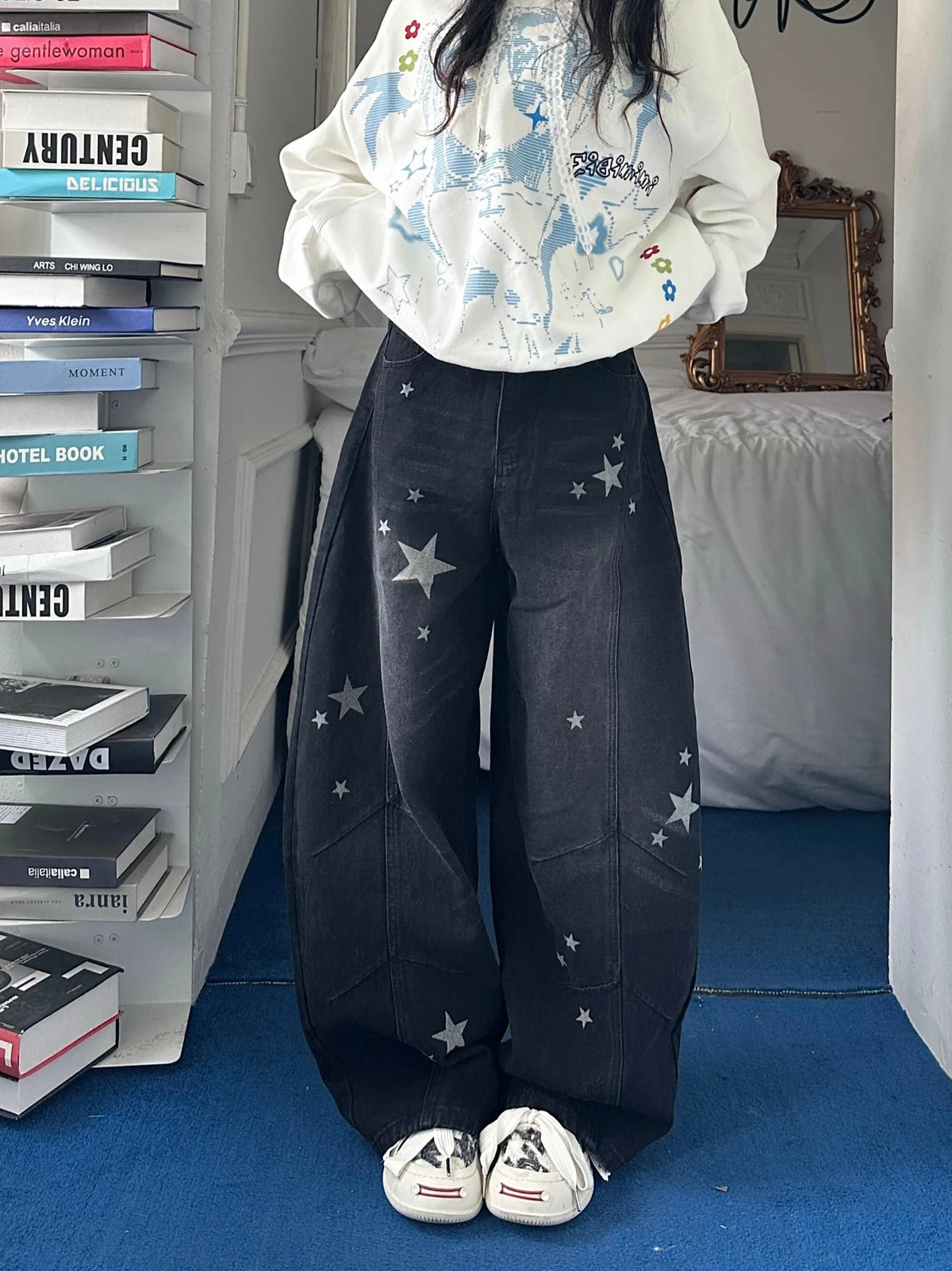 Y2K Star Baggy Jeans