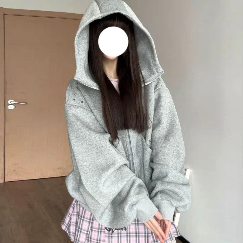 Sudadera extragrande con orejas de gato