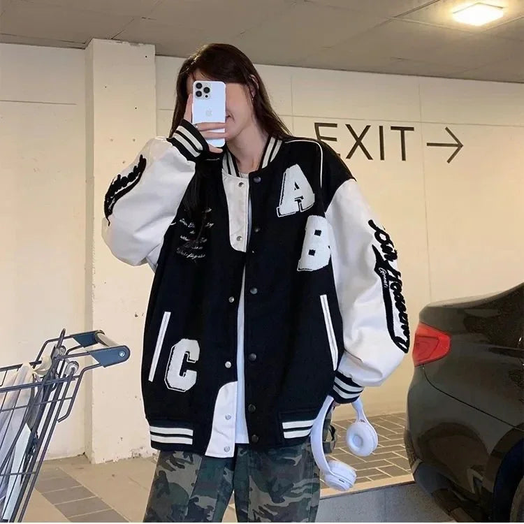 Oversized Korean Style Varsity Jacket