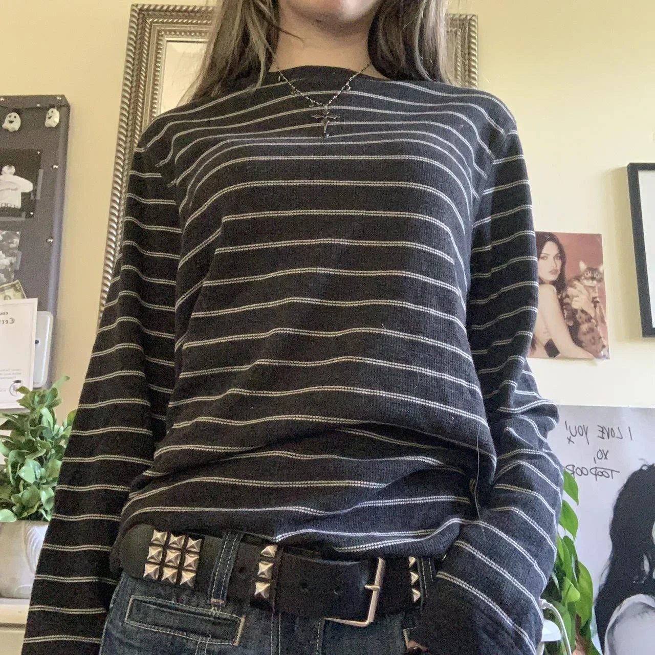 Fairy Grunge Striped Long Sleeve T-Shirt