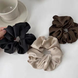 Elastic Silk Solid Color Ponytail Holder