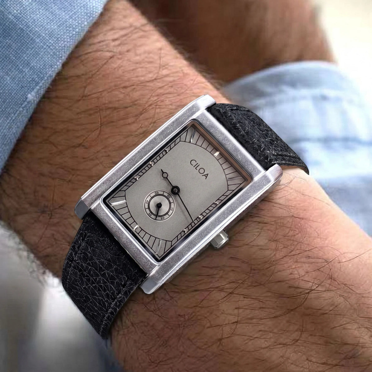 Authentic Classic Black Leather Watch