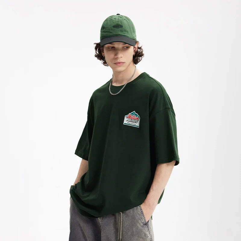 Nature Print Mountain T-Shirt
