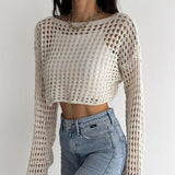 Crochet Fishnet Crop Top