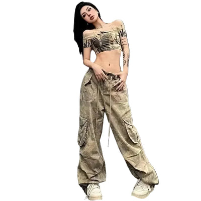 Gewaschene Camouflage-Cargohose