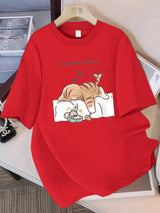 Camiseta de mujer con gato perezoso y soñoliento