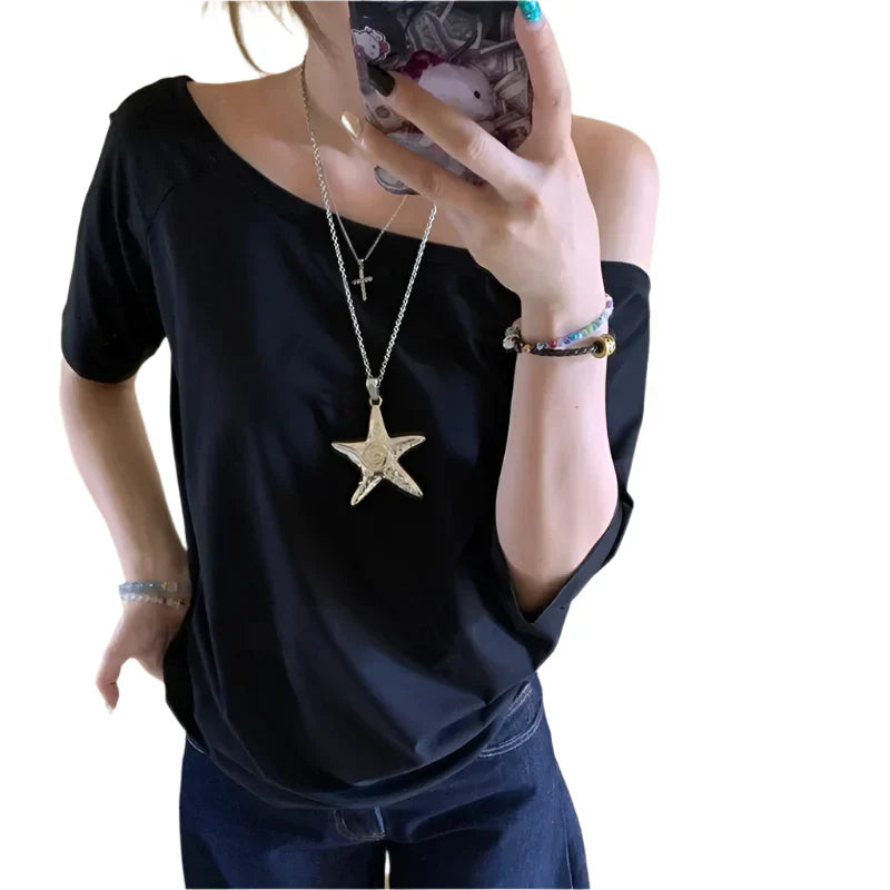 Camiseta de verano casual lisa sencilla